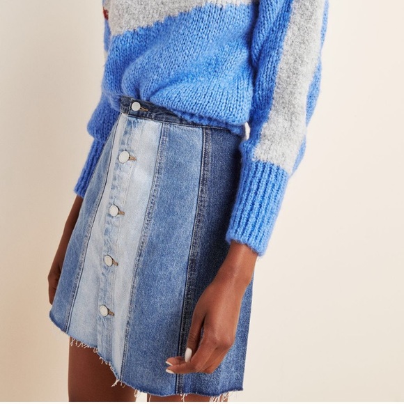 Anthropologie Dresses & Skirts - {ANTHRO} Tawny Contrast Denim Mini Skirt NWT